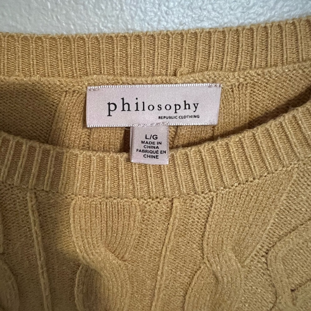 Philosophy Fringe Sleeve Detail super Soft Sweater Viscose Blend - Picture 7 of 7